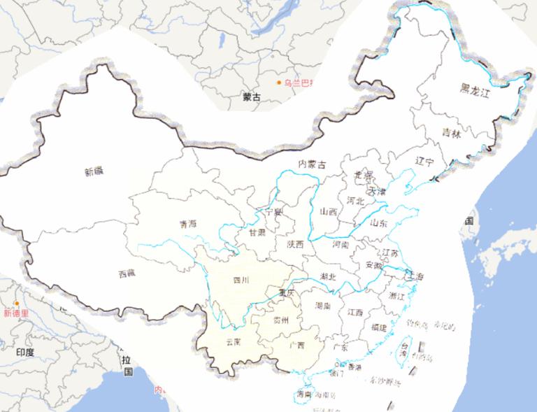 2010年中国西南旱灾灾区位置在线地图