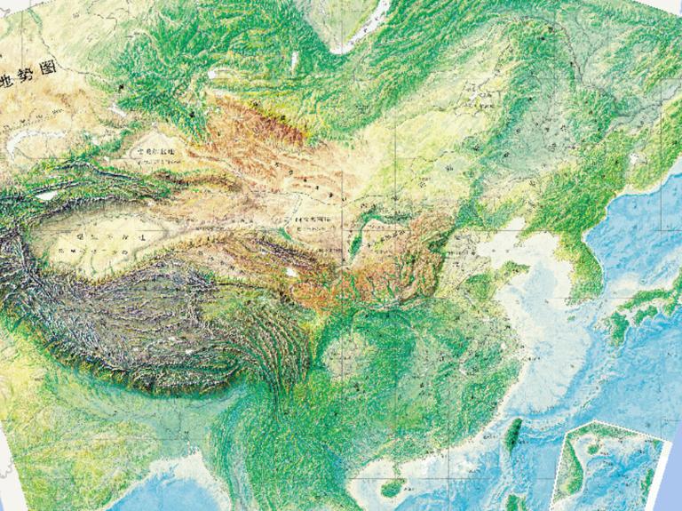 中国地势三维渲染版在线地图