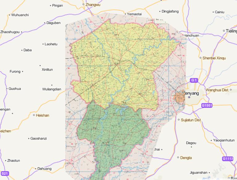 辽宁省沈阳市新民市辽中县1995年地图