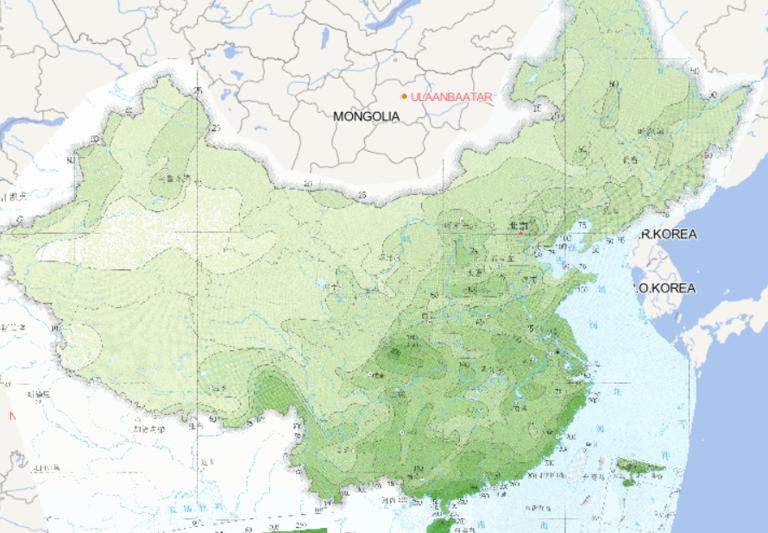中国九月日降水量极值分布在线地图