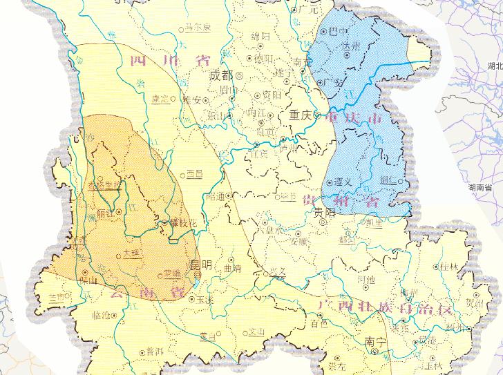 2009年12月中国西南旱灾水文气象干旱过程在线地图