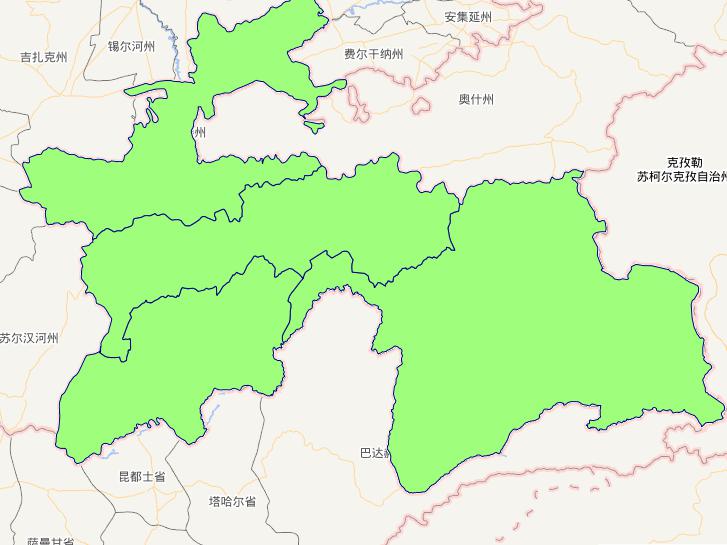 塔吉克斯坦1级行政界限