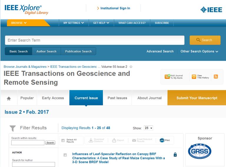 IEEE地球科学与遥感