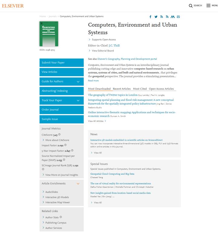 计算机，环境和城市系统