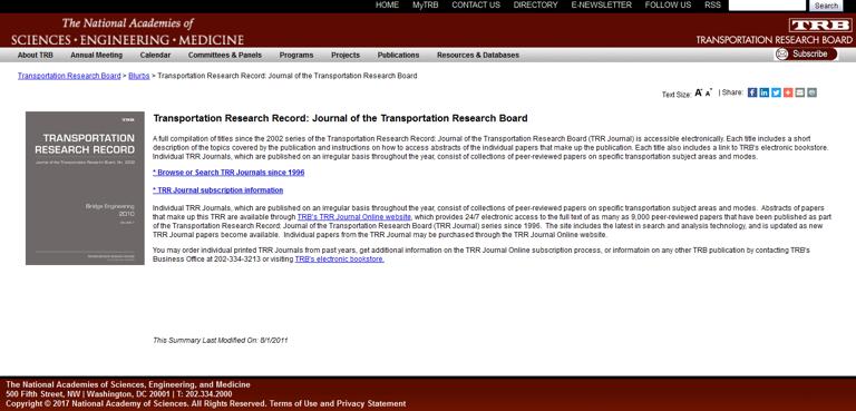 交通运输研究记录