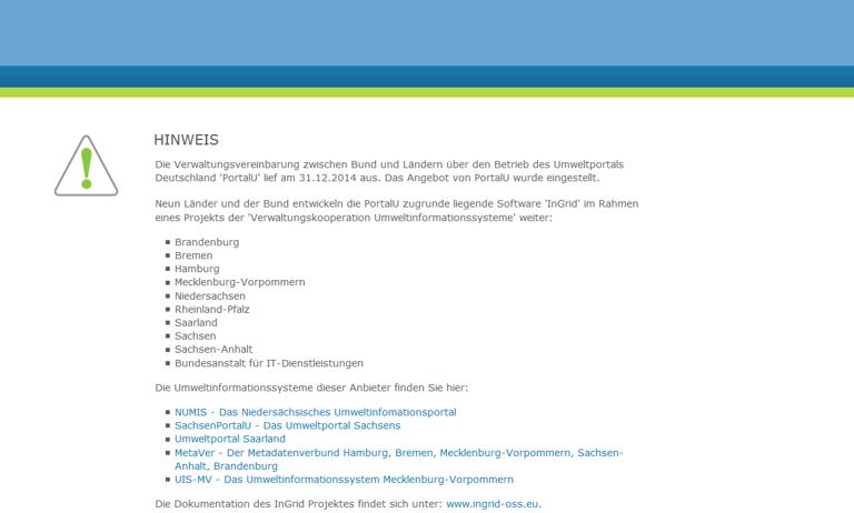 Umweltdatenkatalog德国环境信息资源仓库