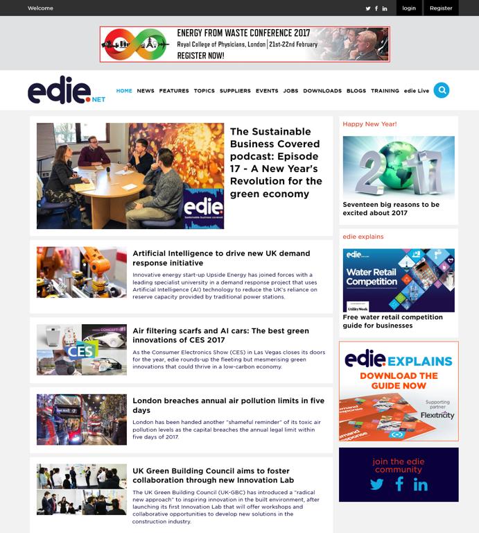 Edie：环境数据交互式交流（英国）