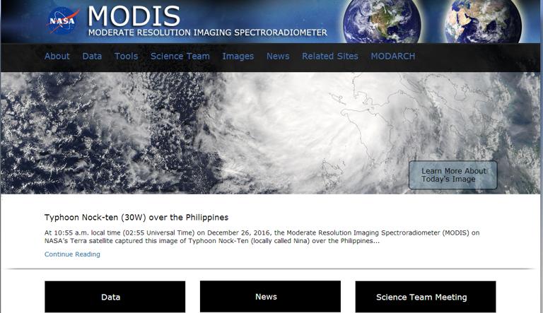美国NASA的MODIS下载网