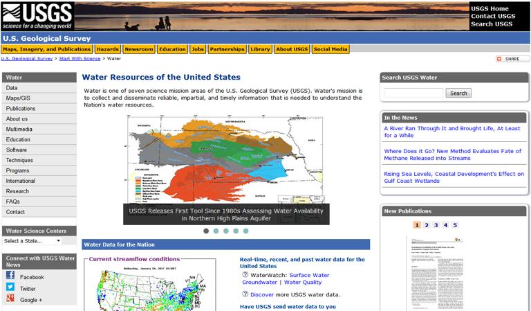 美国的水资源：地质调查