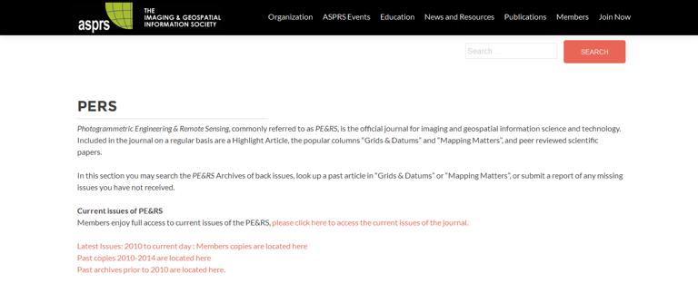 美国摄影测量与遥感学会会刊(PE&RS))