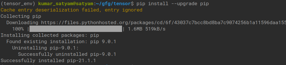 在Linux上安装Tensorflow