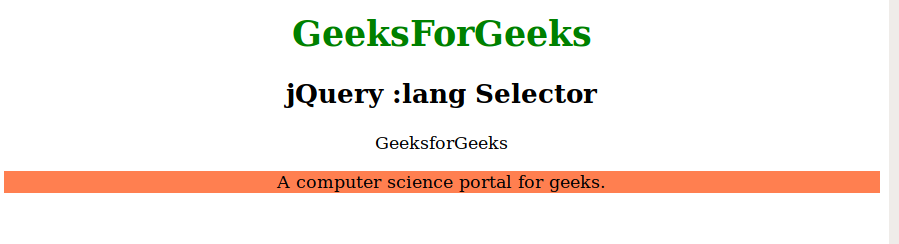 jQuery :lang() 选择器