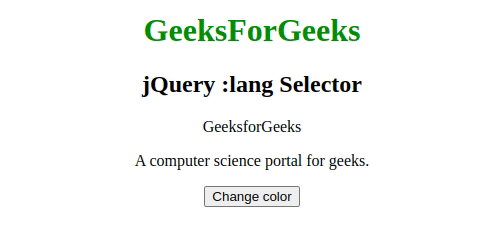jQuery :lang() 选择器