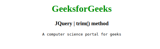 JQuery trim()方法