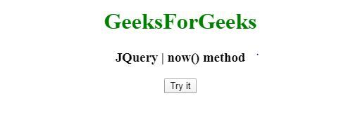 JQuery now() 方法