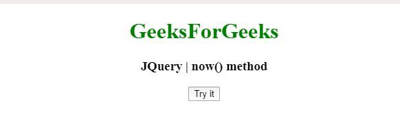 JQuery now() 方法