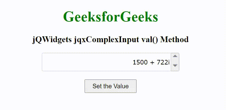 jQWidgets jqxComplexInput val() 方法