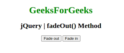 jQuery特效 fadeOut()方法