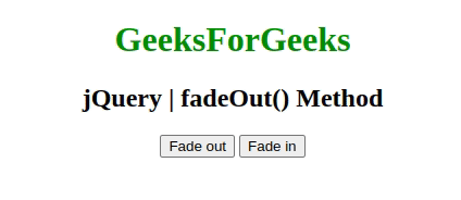 jQuery特效 fadeOut()方法