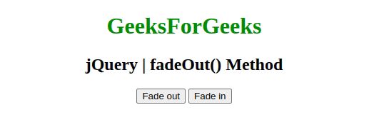 jQuery特效 fadeOut()方法