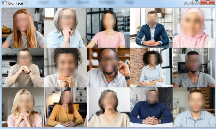 如何使用OpenCV Python模糊图像中的人脸？