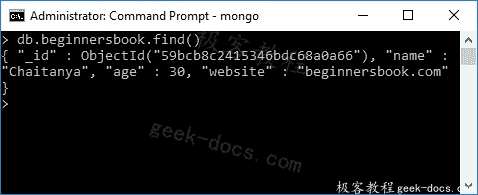MongoDB 创建集合