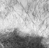 B/W HCMM Vis image of the Chukchi Sea in the Bering Straight.