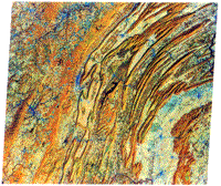 Color Landsat image of the Valley and Ridge province, from southernmost New York state to Alabama.