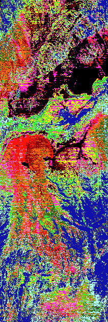 Color day composite TIMS image of Death Valley, August 17 1982.